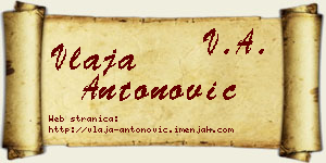 Vlaja Antonović vizit kartica